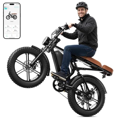 SISIGAD Electric Bike for Adults, Peak 1500W Motor Ebike, 30 MPH 65 Miles, Fat Tire 20" Retro E Bike, 48V 15Ah Removable Battery, 7-Speed for City Commuting, Off-Roading, Mountain, UL 2849 Certified