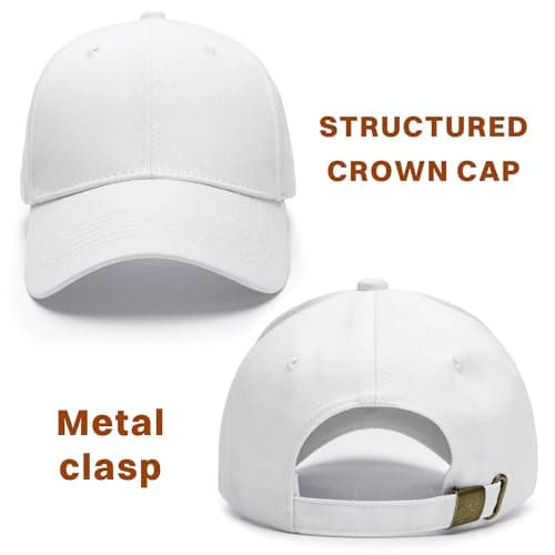 spxkd Structured Baseball Hats for Men Women Breathable Washed Cotton Baseball Caps Adjustable Golf Dad Hat for Wide Occasion - Thumbnail 2