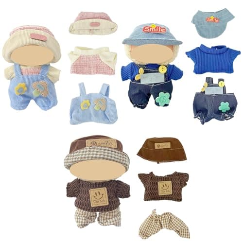 Doll Clothes Compatible with Labubu Dolls, 6 Pack Doll Outfits for 17cm Doll, Perfect for Play and Display, Accessories for Doll's Collectors, (No Dolls) (Set 4) - Thumbnail 4
