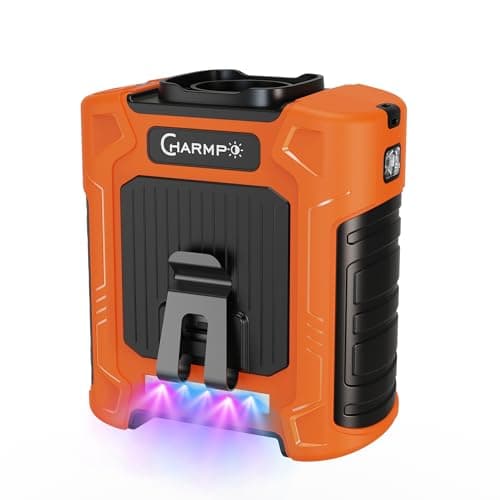 Portable Waist Fan, 10000mAh Rechargeable Belt Clip Fan, 59ft/s Turbo Airflow, 18500RPM 6-Speed, Up to 35H Hands-Free Cooling with Bottom Air Intake, LED SOS Light for Jobsite, Outdoor Work, Camping - Image 1