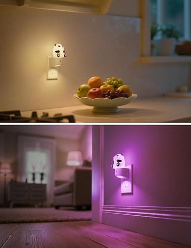 L LOHAS LED Night Light for Kids, 3D Panda Night Light Plug in, Dusk to Dawn Nursery Night Lights, RGB+Soft White 3000K, 3 Lighting Modes, Room Decor, Children - Thumbnail 5