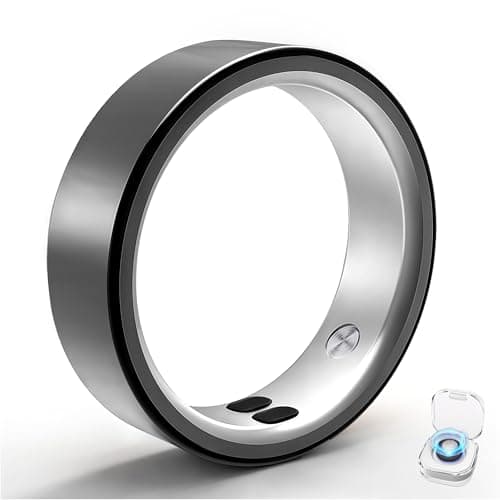 Smart Ring for Women Men,Sleep Tracking Wearable,Fitness Tracker Ring with Step/Heart Rate/Blood Oxygen/Distance/Calorie,Clock Vibration,No Subscription Fee,5ATM Waterproof, iOS&Android(Black 8) - Image 1