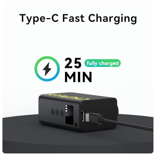 CYCPLUS Tiny Electric Bike Pump AS2Ultra, 90g, Magnesium Alloy Shell, Black - Thumbnail 6
