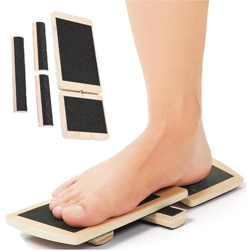 Ankle Balance Board - Single Foot Balance Board, Sprain Exerciser, Non-Slip Wood Ankle Foot Strengthener for Plantar Fasciitis Relief/Physical Therapy/Posture Correction/Balance Training - Image 1