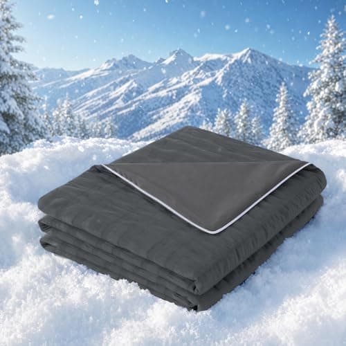 GEMBED Cooling Blanket Twin Size – Summer Cooling Blanket for Hot Sleeper, Double-Sided Design Cold Unfilled Blanket Thin Lightweight Breathable for Night Sweat Bed Couch Sofa - Grey, 60"x80" - Image 1