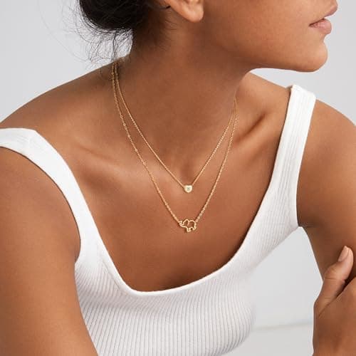 Tiny Gold Initial Heart Necklace-14K Gold Plated Handmade Dainty Personalized Letter Heart Choker Necklace For Women Necklace Jewelry - Thumbnail 2