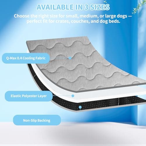 PETZOOKA Dog Cooling Mat Q-Max>0.4 Self Cool Pad for Dogs and Cats with Anti-Slip Bottom, Washable Portable Pet Sleeping Pad for Summer，X-Larger Size 47.2" *29.6" - Thumbnail 3