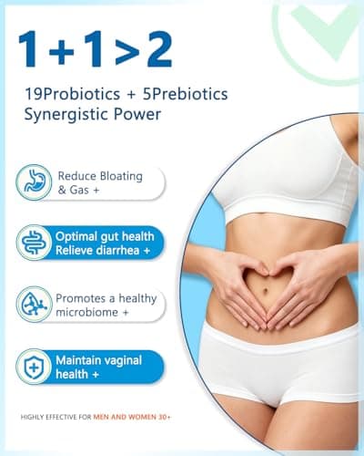 Probiotics 60 Billion CFU for Women and Men - 5 Organic Prebiotics, Plant-Based Delayed Release - Supports Gut, Digestive & Immune Health, Bloating & Gas Relief - Non-GMO, Made in USA - 60 Caps - Thumbnail 5