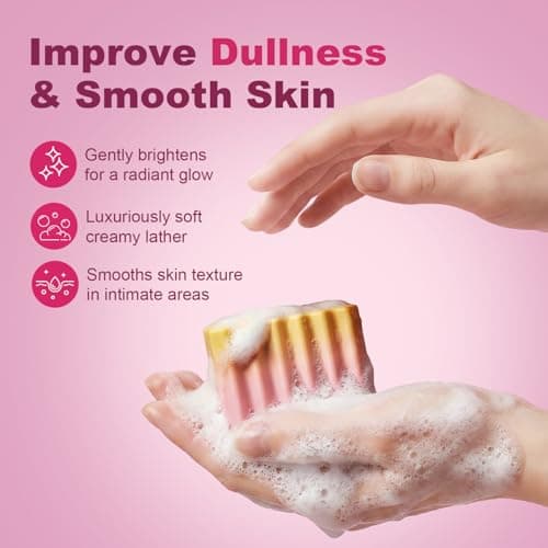 Natural Rose Yoni Bar Soap for Women, pH Balanced Intimate Care Feminine Wash with Real Rose Petals & Calendula, Premium Aircraft Box Packaging & Foaming Net, Multi-Pack Options YONI BAR (3 Pack) - Thumbnail 6