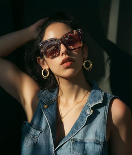 FEISEDY Vintage Oversized Square Sunglasses Womens Trendy Luxury Big Sun Glasses UV400 Protection Gradient Shades B2486 - Thumbnail 2