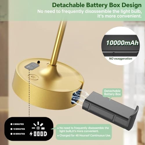 Lightbiz Wall Sconce with Remote, Detachable Rechargeable Battery Operated Wall Light RGB Dimmable Wall Lamp Lighting for Bedroom, Living Room - Thumbnail 4