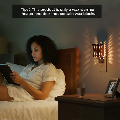 L LOHAS LED Wax Melt Warmer, 2 Pack Plug in Wax Warmer for Scented Wax, 360° Rotating Plug in Fragrance Night Light for Home Fragrance Bedroom Home Decor - Thumbnail 6