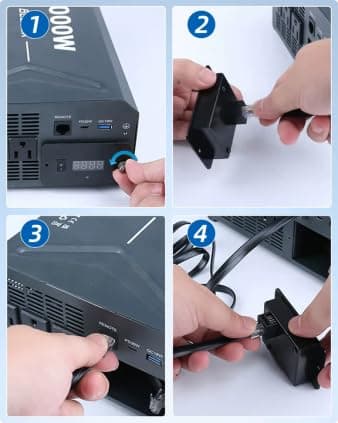 BESTEK 2000W Car Power Inverter, DC 12V to 110V AC Converter Car Outlet Adapter with USB-C PD30W QC18W Cigarette Lighter Plug, 3 AC Charger Outlets and Dual USB Ports for RV Road Trips - Thumbnail 6
