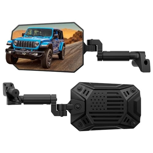 JOYTUTUS Mirrors Doors Off Compatible with 2024-2026 Wrangler JL Gladiator JT, Wrangler JL Side Mirrors with Doors Off Wider View No Vibrate & Wobble (NOT FIT 1986-2023 Wrangler Gladiator) - Image 1
