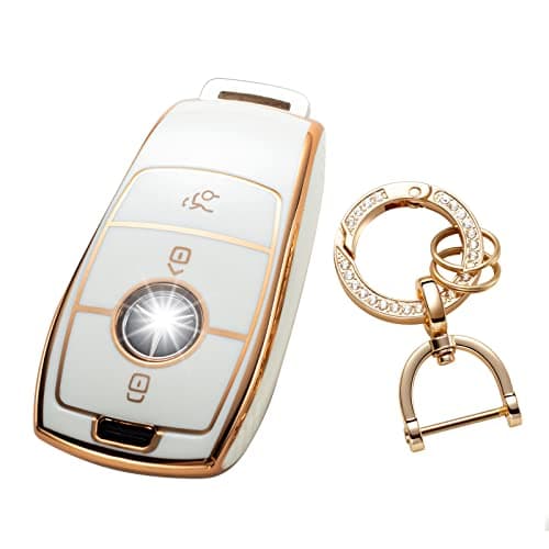 RUABIBAN Mercedes Benz Key Fob Cover - Key Case Fit for 2017-2021 Models (3 buttons) - Thumbnail 5