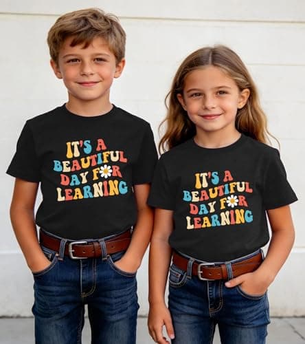 Read Book Shirt Kids-Its A Beautiful Day for Learning Short Sleeve Toddler Reading Tee Tops Boy Book Tshirt for Girl - Thumbnail 3
