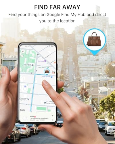 Air Tag for Android（NOT for iOS or Huawei） Bluetooth Tracker for Android Smart Tracking Tag for Google Find My Device App Item Finder for Backpack, Keys (White) - Thumbnail 4