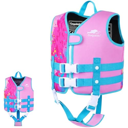 Gogokids Swim Vest for Toddler & Kid 1-2-3-4-5, Adjustable Buoyancy Swimming Vest for Kid Learn to Swim, Toddler Floaty with Removeable Floats and Dual Safety Straps Buoyancy Aid for Pool Beach Puddle - Image 1
