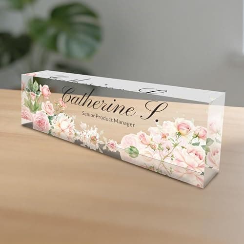 Personalized Desk Name Plate - Chic Design for Women - Thoughtful Gift for Colleagues and Professionals in Any Workplace - Image 1