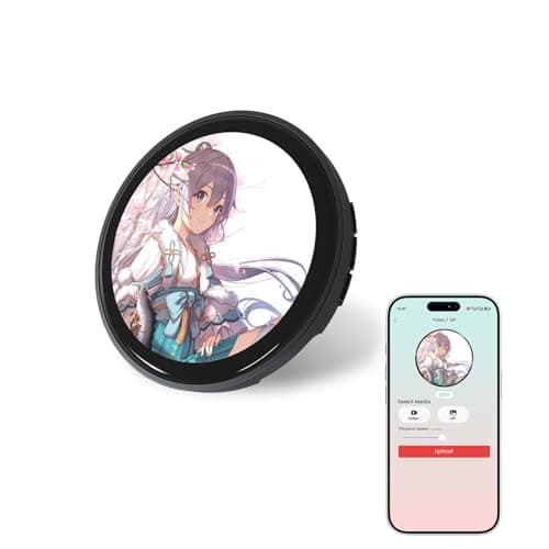 1.8'' Digital Pin Electronic Badge with IPS Touch Screen,Wearable Electronic Pin for Daily Outfits, Concert Support & Anime Conventions (gray) - Image 1