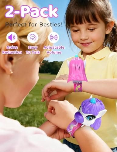 Vvinca Walkie Talkies for Kids 2 Pack -Unicorn Toys for Girls 3-12 Year Old Birthday Gift, 1000FT Long Range Camping Outdoor Games, Christmas Stocking Stuffers for Girls - Thumbnail 2