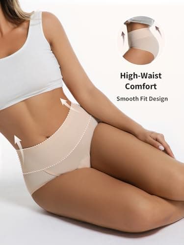 Loswie Breathable ZeroLeak Incontinence Underwear For Women, Period Underwear Heavy Flow, Menstrual Leakproof Teens Ladies Quick Dry Postpartum High Waisted Panties - Thumbnail 6