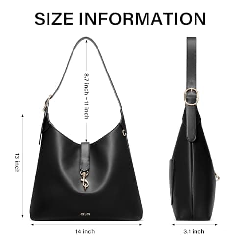 CLUCI Womens Purses and Handbags, Soft Vegan Leather Hobo Bags with Adjustable Strap, Lightweight Slouchy Shoulder Bag - Thumbnail 3