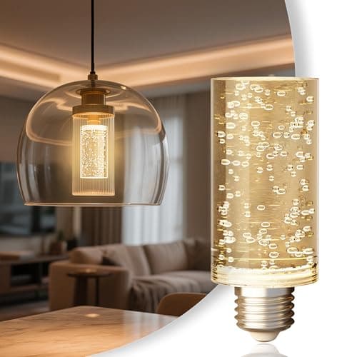 JandCase LED Bulb,5W,3000K,500LM Dimmable E26 Acrylic Bubble Bulb with Ceramic Base, Suitable for E26 Lighting Fixtures Including Chandeliers, Wall Sconces, Table Lamps, and Vanity Lights - Image 1