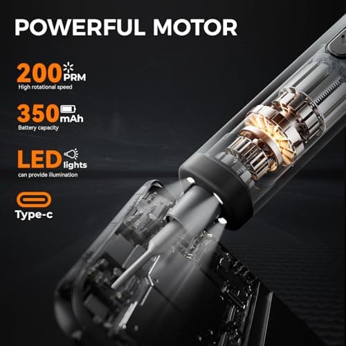 VMYTH 80 in 1 Mini Electric Screwdriver Set, Precision Cordless Screwdriver with OLED Smart Display, Magnetic Computer Repair Tool Kit for PC, Laptop, PS5, Electronics - Thumbnail 2