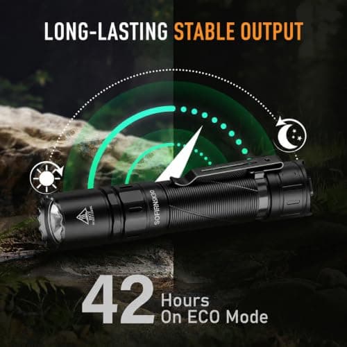 Sofirn SK30 Tactical Flashlight Rechargeable, 3000 High Lumens Pocket Flashlight with Holster, Dual Tail Switches 6 Modes IPX8 Waterproof LED Flashlight for Emergency, Work, Outdoor & EDC - Thumbnail 5