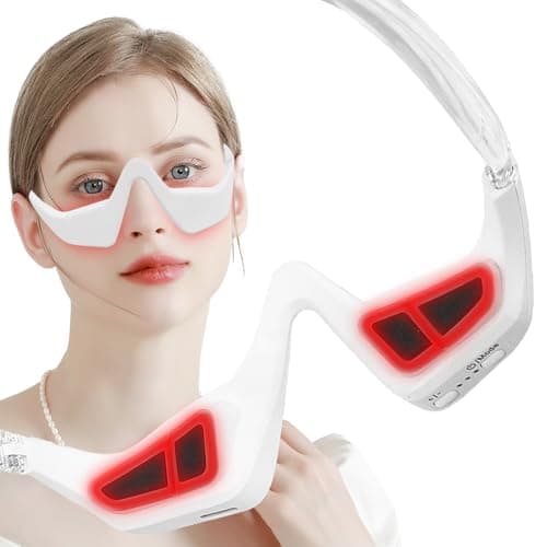 CNBHEABY Under-Eye Red Light Therapy Device, 2 Modes Beauty Glasses Device with Eye Massage - Image 1