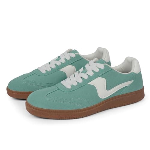 Tigeridea Sneakers for Women Business Casual Green Green Tennis Shoes Comfortable Lace up Slip on Women's Fashion Sneakers Size 8.5 - Thumbnail 4