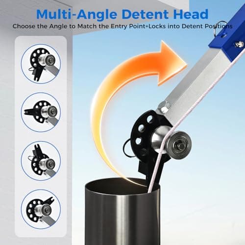 Handheld Cable Puller - Drill Powered Wire Tugger with 1000lb Pulling Force - Features Adjustable Telescoping Boom Arm & Universal Conduit Head - Heavy Duty Electrician Tool for 1/2" to 4" Wire Runs - Thumbnail 6