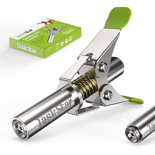 TaskStar 12000 PSI Grease Gun Coupler: 2025 Upgrade with Quick-Release Design & 6-Jaw Secure Lock, Compatible with All Grease Guns, Grease Tips Built for Easy Greasing Tractors, Trucks & Equipment - Image 1