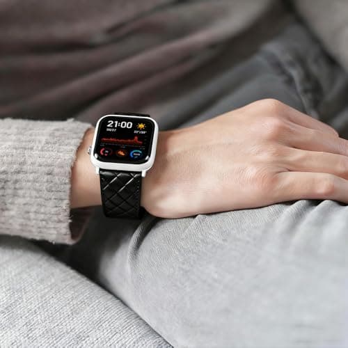 Women Genuine Lether Watch Band for Apple Watch, Dressy Soft Leather Watch Strap for Small Wrist, Compatible with Apple Watch Series 11 10 9 8 7 6 SE Ultra 3 2 1 38mm 40mm 41mm 42mm 44mm 45mm 46mm 49mm - Thumbnail 3