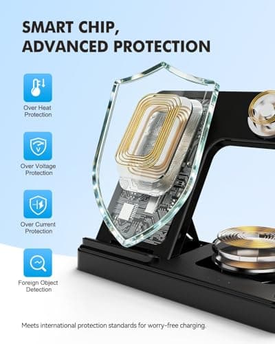 3-in-1 Charging Station for Samsung, Foldable Wireless Charger Stand - Thumbnail 5