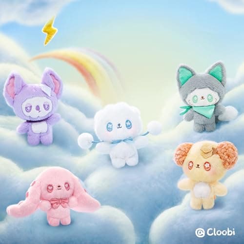 POP JOY Cloobi Plush Blind Box Collectible Plush Keychain Toys 5.1” Soft Stuffed Figure with ID Card, Surprise Blindbox Gift Stuffed Plush(One Random Bag) - Thumbnail 2