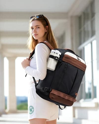 LOVEVOOK 40L Travel Backpack for Women Men, Airline Approved Carry On Luggage with 3 Cubes Accessories, TSA Personal Item Travel Cruise Essentials, Waterproof Weekender Overnight Bags fits 17" Laptop - Thumbnail 2