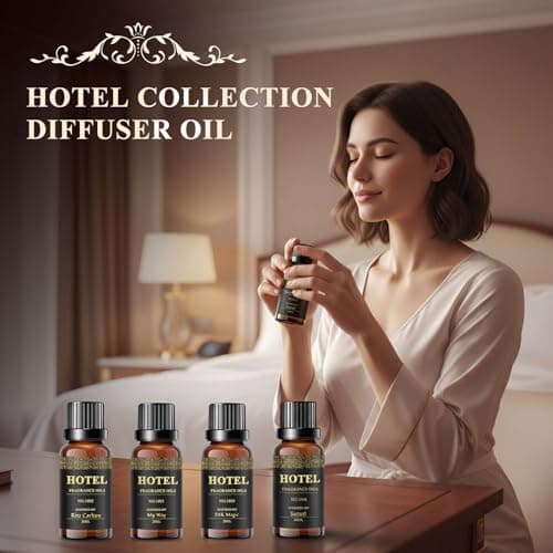 Hotel Diffuser Oil Set - Inspired by My Way, Baccarat, Westin White Tea, Santal, 24k Magic, Ritz-Carlton Hotel Scent Essential Oil Set Large Capacity, 20ml - (Pack of 6) - Thumbnail 5