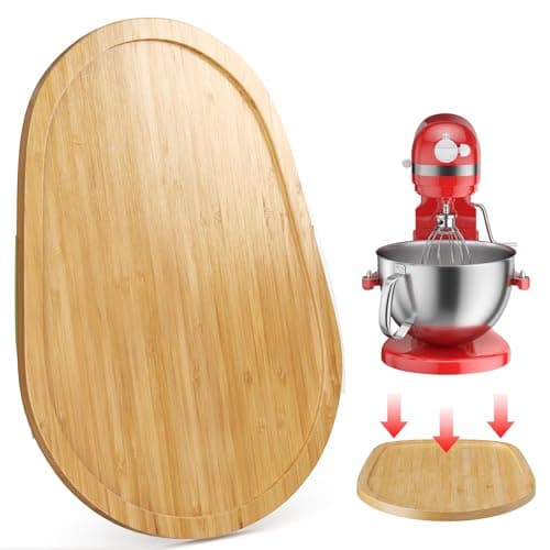 GuanQiao Food-Grade Bamboo Mixer Slider: For KitchenAid 5-8 Qt Bowl Lift Stand Mixer. Appliance Sliding Mat For Artisan, Kitchen Countertop Storage Accessories (Moving Tray) - Image 1