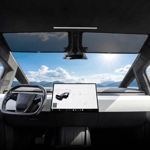 Cybertruck Sunshade Roof Heat-Insulating, UV-Protective, Nano-Reflective Interior Accessories for Tesla Cybertruck 2026(Mesh style) - Image 1
