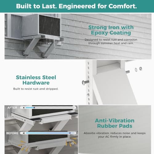 No-Drilling Window Air Conditioner Support Bracket, AC Holder Stand Mount - Thumbnail 6