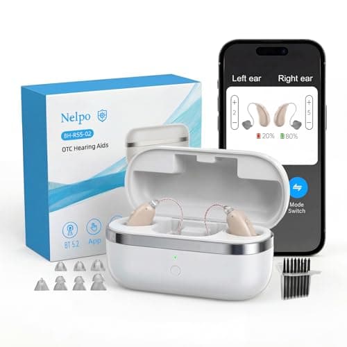 OTC Hearing Aids for Seniors & Adults, Bluetooth Rechargeable RIC Hearing Aids with Ai Noise Reduction, App Control, Mini Invisible Design, Feedback Control, Clear Voice & Music Streaming - Image 1