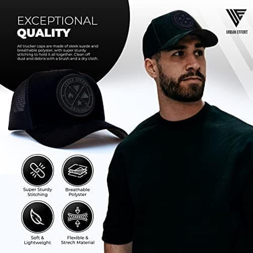 Urban Effort Tucker Hats for Men - Mesh Back Cap Women Baseball Hat 5-Panel-Great Baseball Snapback Closure for Hunting & Hiking - Thumbnail 3