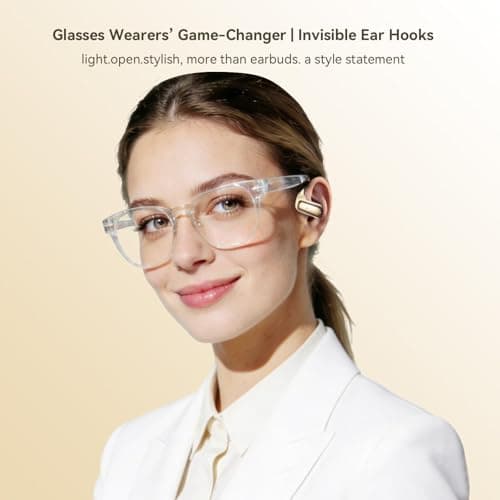Xmenha Over Open Ear Earbuds Wireless Bluetooth Open Ear Headphones Air Conduction Earbuds that Don't go in Your Ear with Over-Ear Hooks Running Headphones - Thumbnail 2