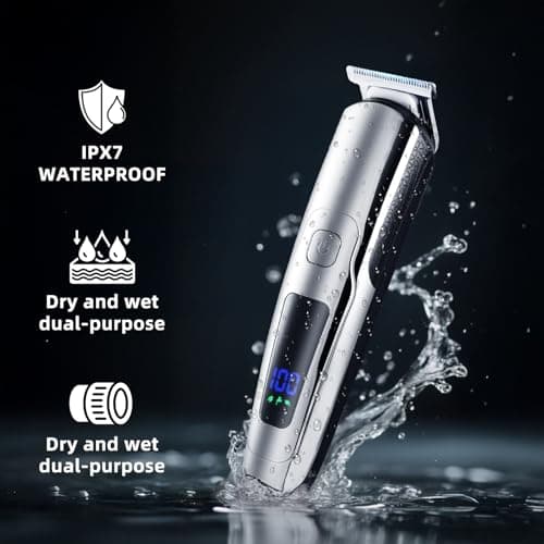 Beard Trimmer for Men, 20 Length Settings, Waterproof Electric Razor for Men, Hair Trimmer, Nose Hair Trimmer, Cordless Hair Clippers, All-in-One Grooming Kit - Thumbnail 3