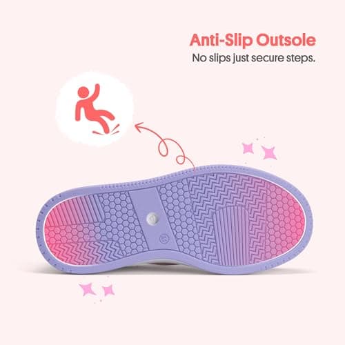 Girls' Vintage Tennis Shoes Classic Sneakers Breathable Non-Slip Athletic Shoes Cute Lace Up Casual Shoes for Big Kids Size 5 - Thumbnail 6