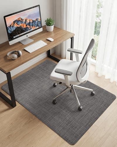 Carvapet Office Chair Mat for Hardwood Floor, 36x48 Inch Heavy Duty Floor Protector, Non Slip Desk Chair Mat for Rolling Computer Gaming Chairs, Easy to Clean Dark Grey - Thumbnail 2