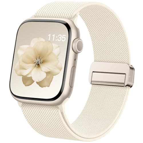 Stretchy Loop Sport Band Compatible with Apple Watch Bands 40mm 46mm 44mm 49mm 45mm 38mm 41mm 42mm for Women Men, Adjustable Magnetic Clasp Strap for iWatch Ultra, Se, Series 11 10 9 8 7 6 5 4 3 2 1 - Image 1