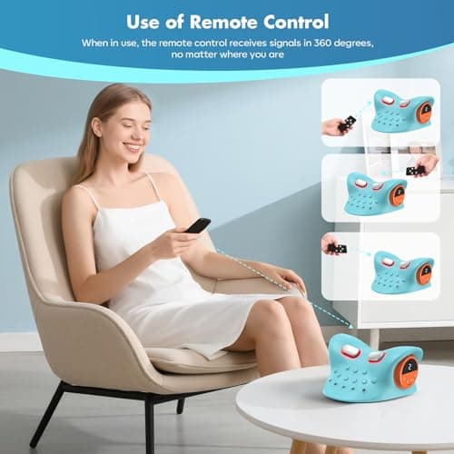 2026 Neck Massager 4-in-1 with Deep Tissue 3D Kneading & Soothing Heat - Portable Cordless Pillow for Cervical Traction,Shoulder and Back Relief,9 Intensity Levels with Type-C Charge For Home Office - Thumbnail 5